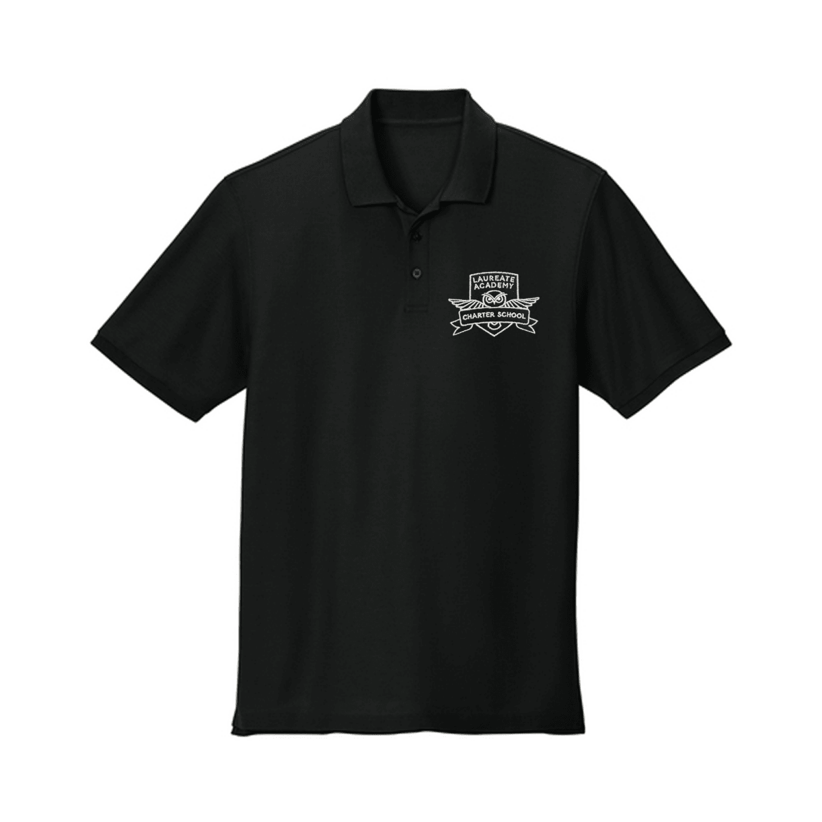 Laureate Charter 6th - 8th Grade Black Polo - Logo Express Uniforms - School Uniforms
