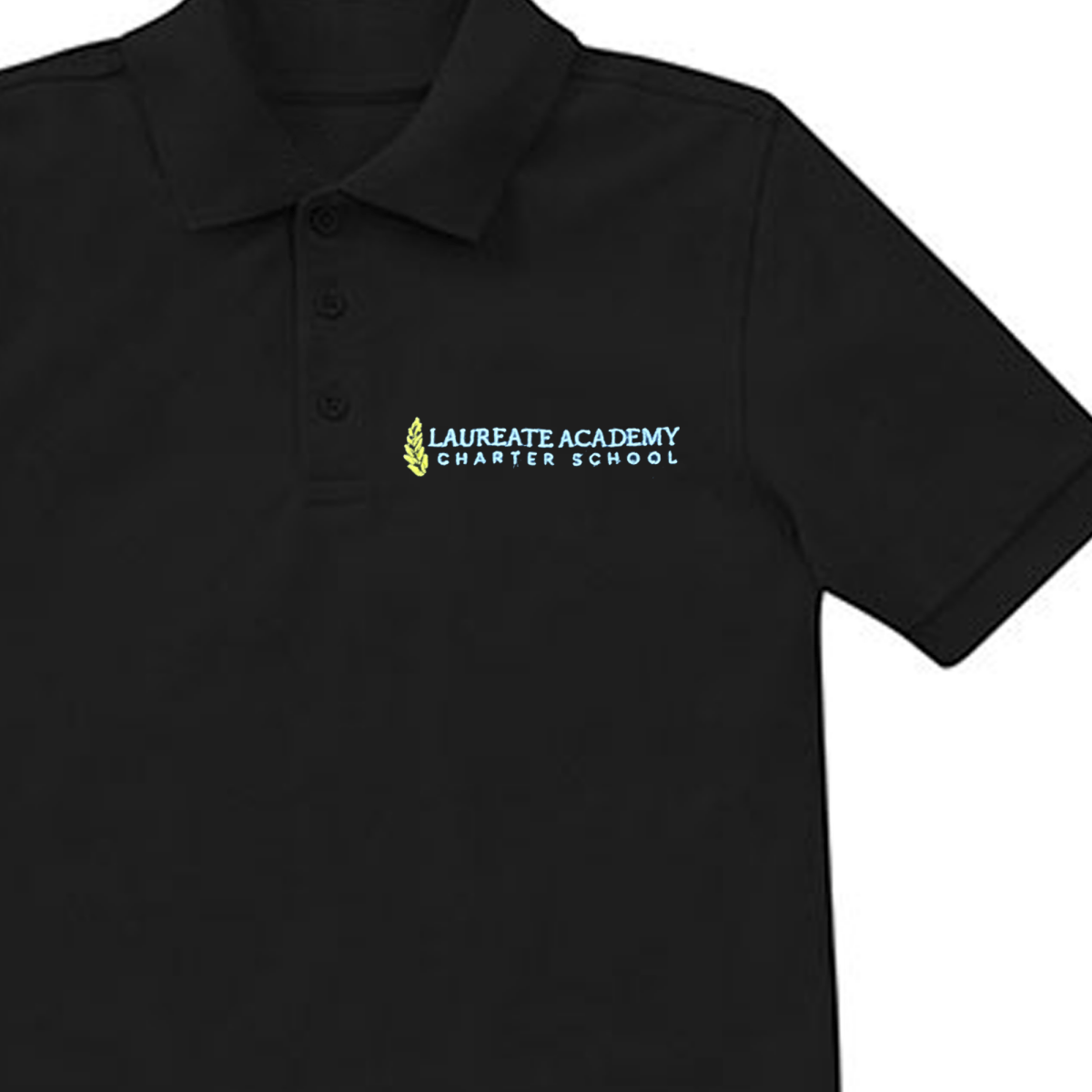 Laureate Charter 6th - 8th Grade Black Polo - Logo Express Uniforms - School Uniforms