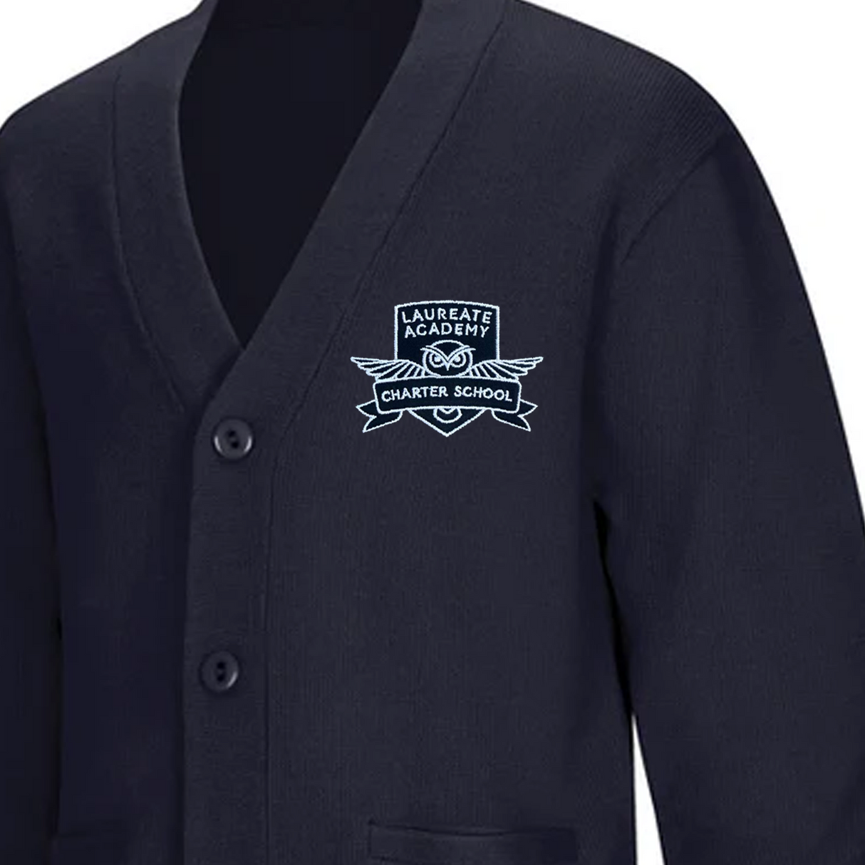 Laureate Charter 6th-8th Grade Black Cardigan
