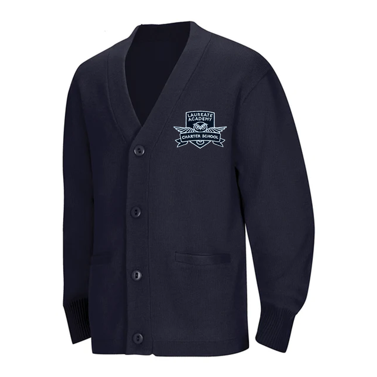 Laureate Charter 6th-8th Grade Black Cardigan