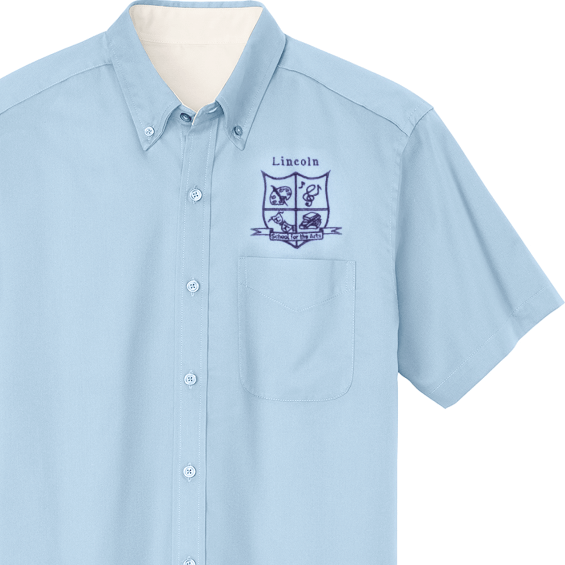 Lincoln 6th - 8th Light Blue Oxfords - Optional - Logo Express Uniforms - School Uniforms