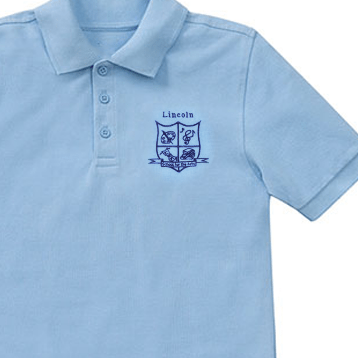 Lincoln 6th - 8th Light Blue Polo - Logo Express Uniforms - School Uniforms