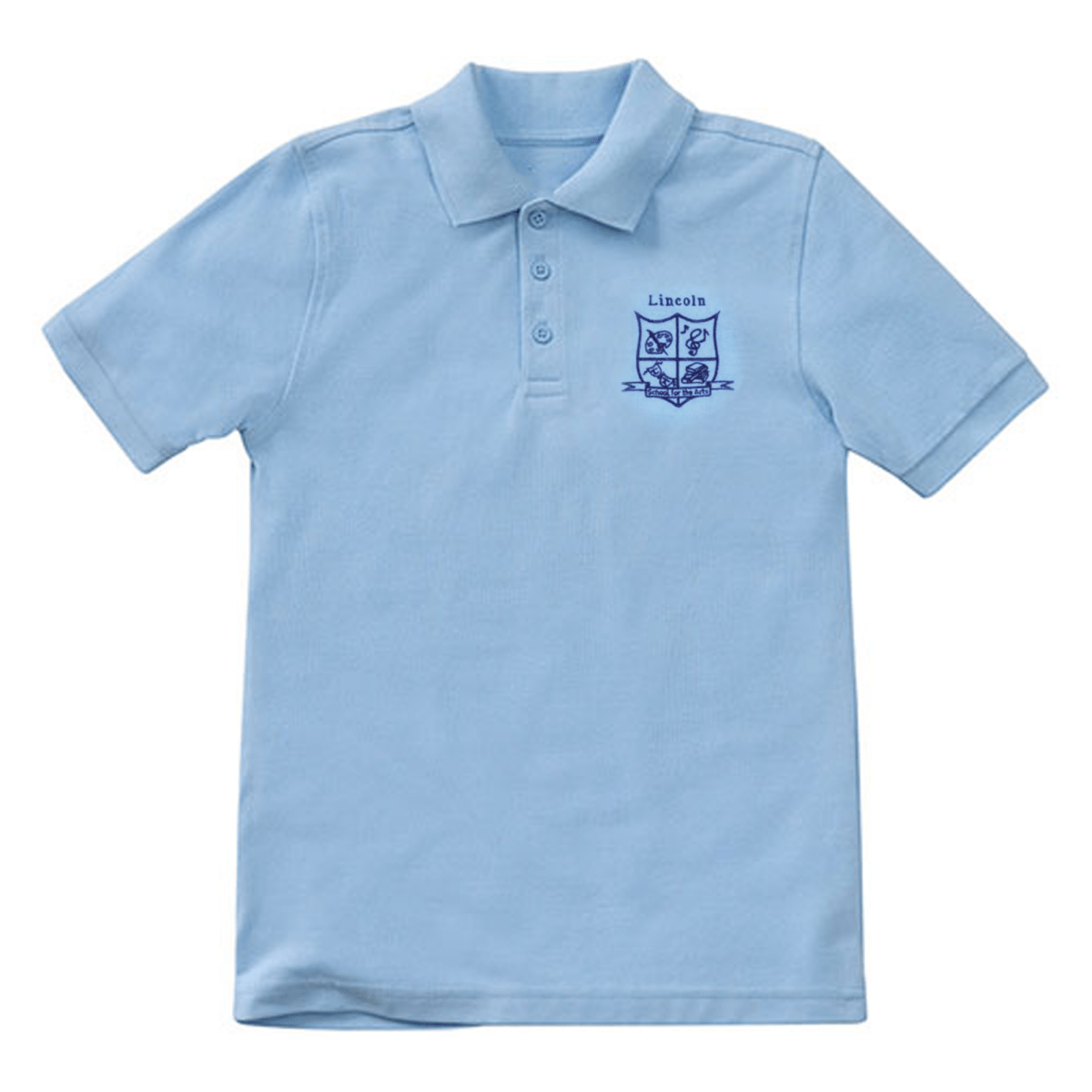Lincoln 6th - 8th Light Blue Polo - Logo Express Uniforms - School Uniforms