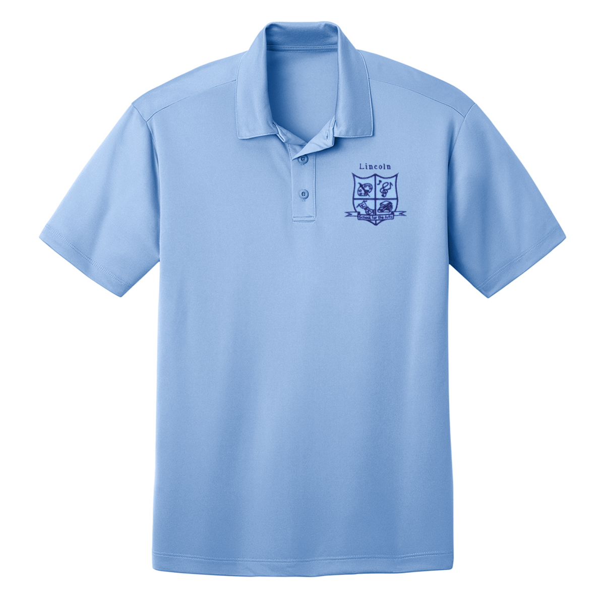 Lincoln 6th - 8th Light Blue Polo - Logo Express Uniforms - School Uniforms