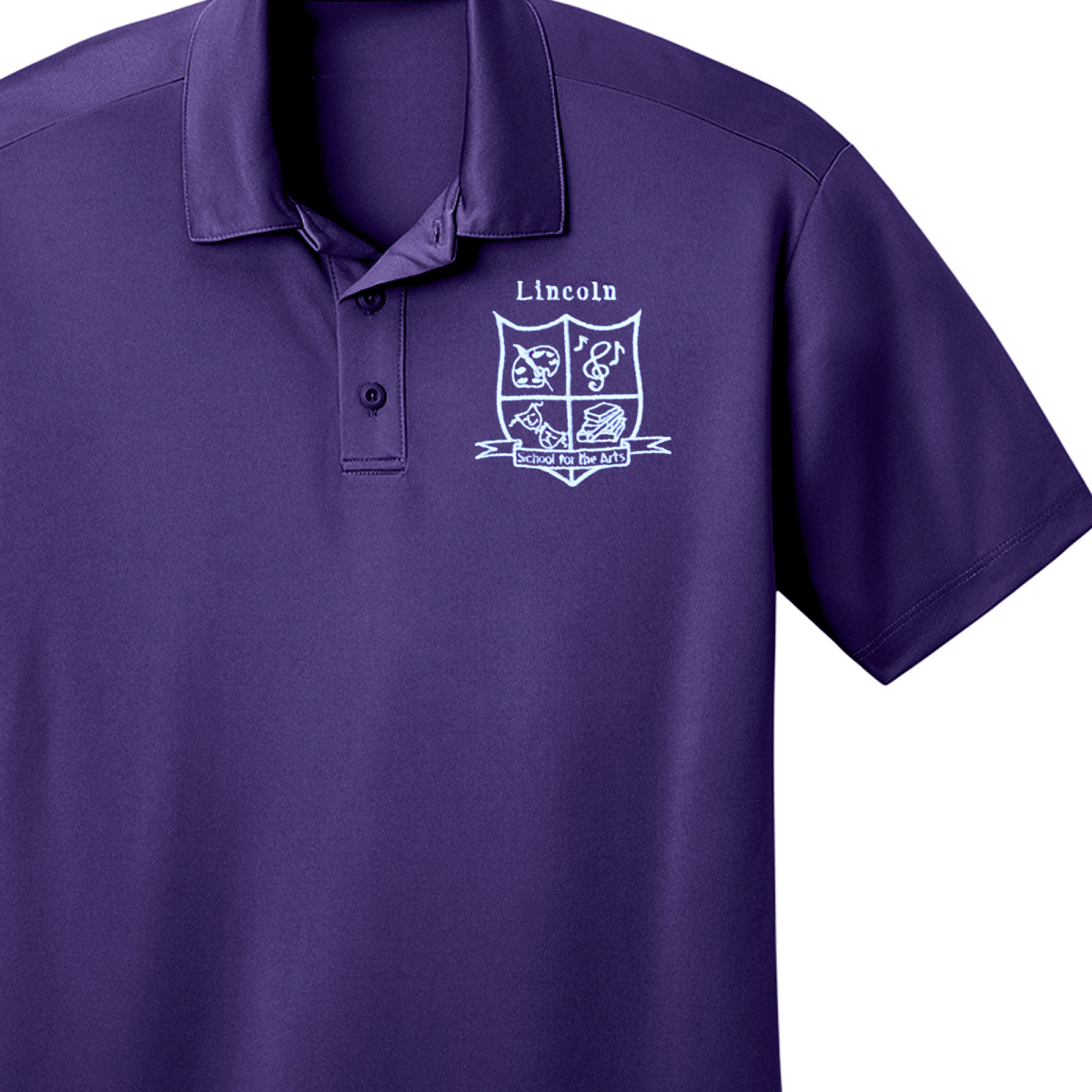 Lincoln PreK - Kindergarten Purple Polo - Logo Express Uniforms - School Uniforms
