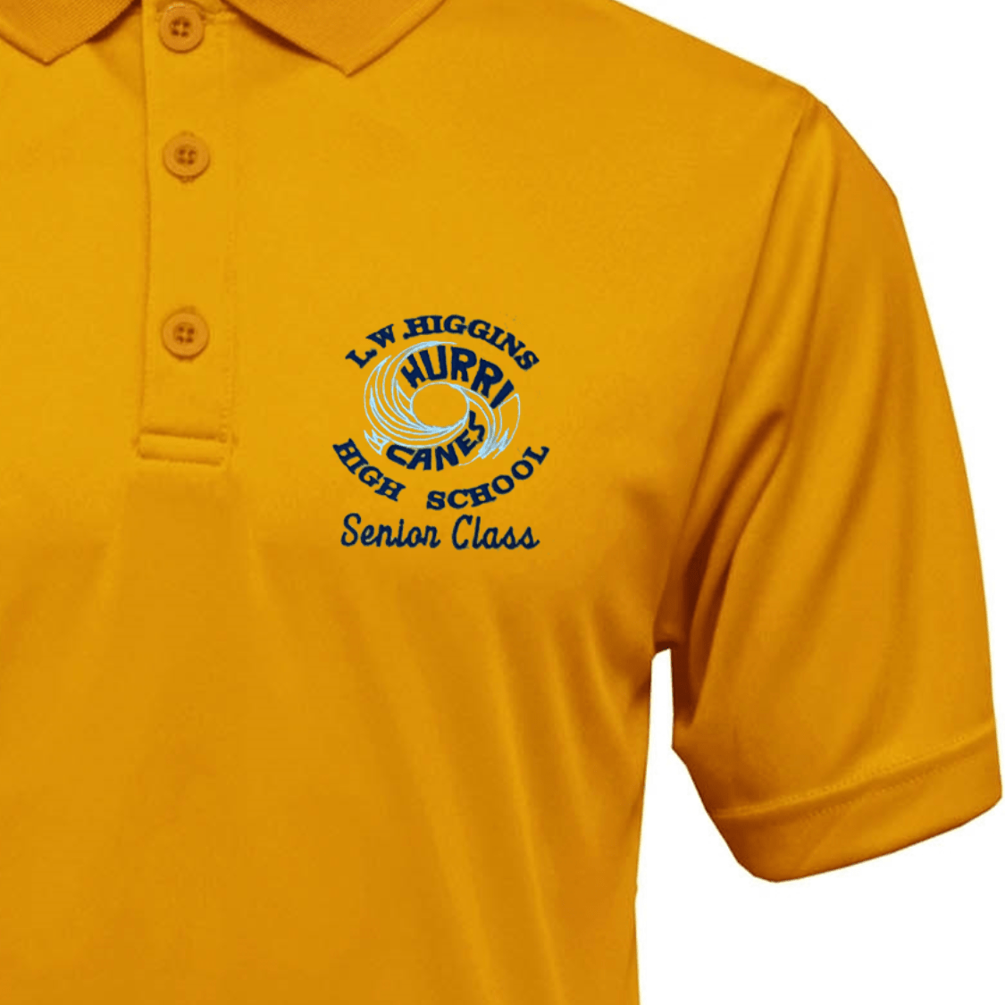 L.W. Higgins 12th Grade Gold Polo - Logo Express Uniforms - School Uniforms