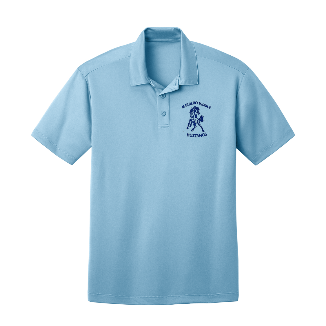 Marrero Middle 7th Grade Light Blue Polo - Logo Express Uniforms - School Uniforms