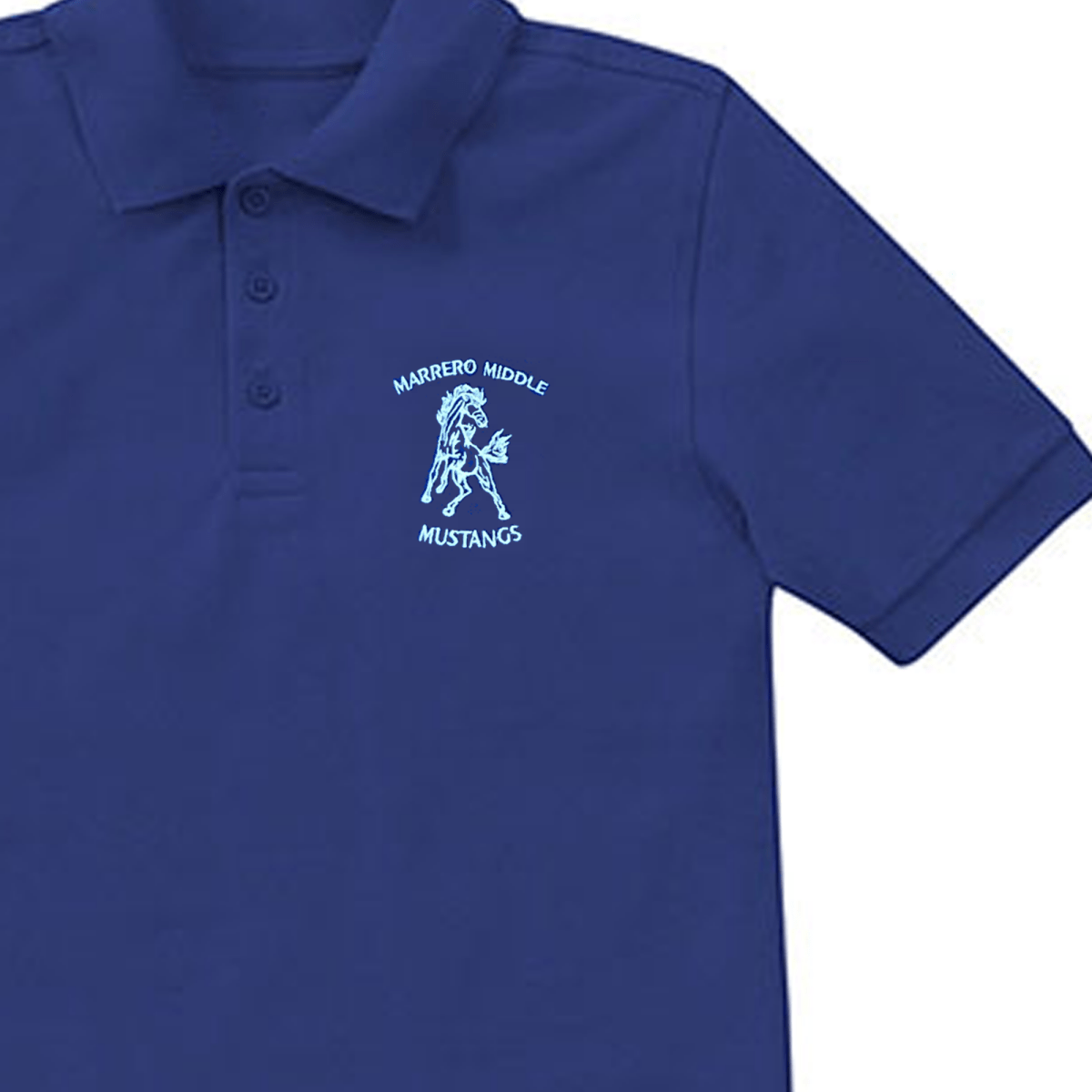 Marrero Middle 6th Grade Royal Polo - Logo Express Uniforms - School Uniforms