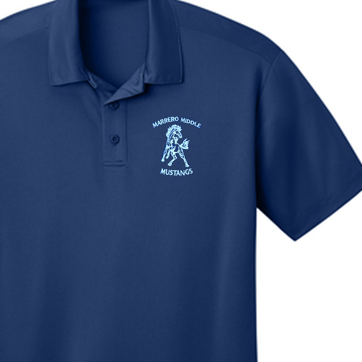 Marrero Middle 6th Grade Royal Polo - Logo Express Uniforms - School Uniforms