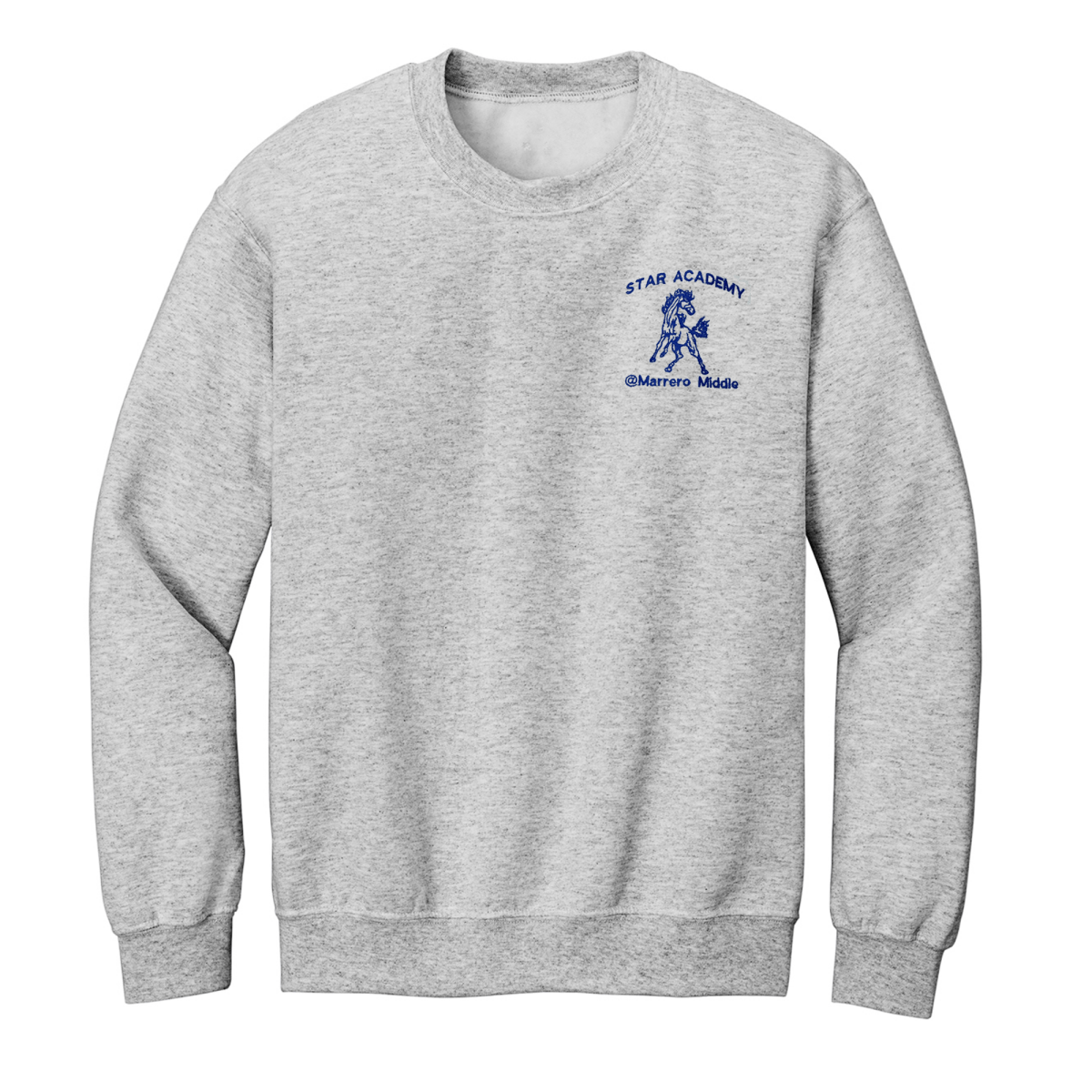 Marrero Middle Grey Sweatshirt - Logo Express Uniforms - School Uniforms