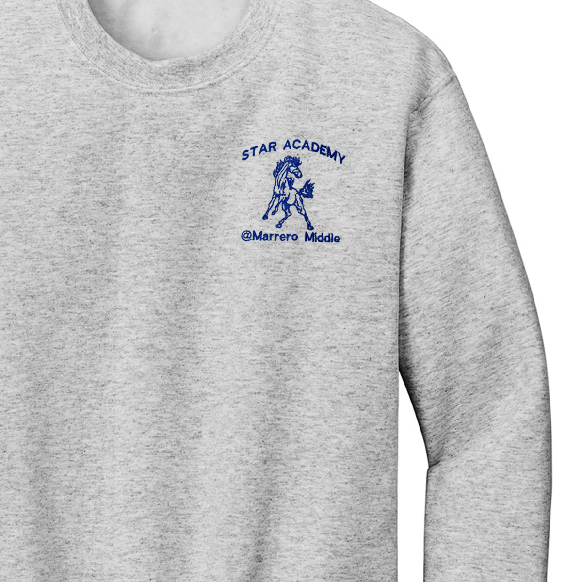 Marrero Middle Grey Sweatshirt - Logo Express Uniforms - School Uniforms