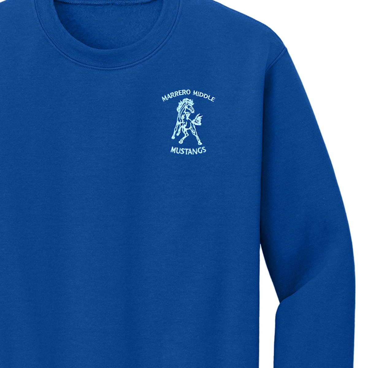 Marrero Middle Royal Sweatshirt - Logo Express Uniforms - School Uniforms