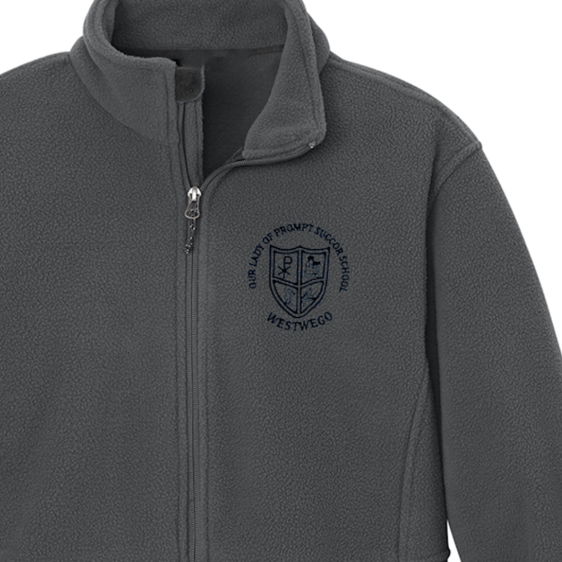 OLPS Grey Fleece Jacket - Logo Express Uniforms - School Uniforms