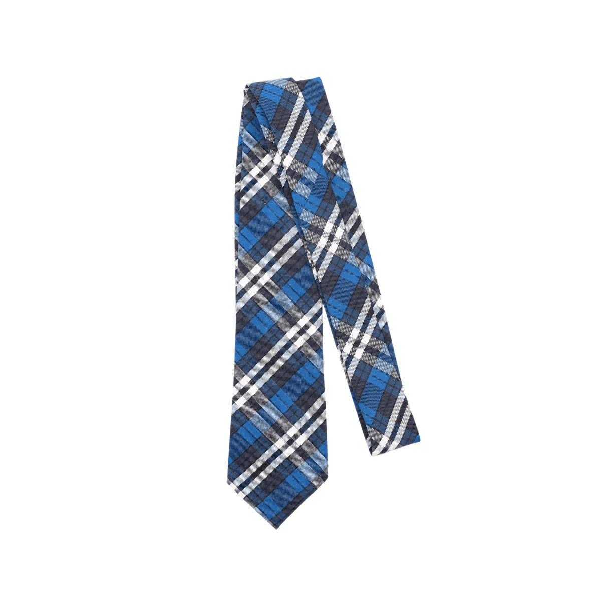 OLPS Plaid Men's Hand Tie – Blue/Black - Logo Express Uniforms - School Uniforms