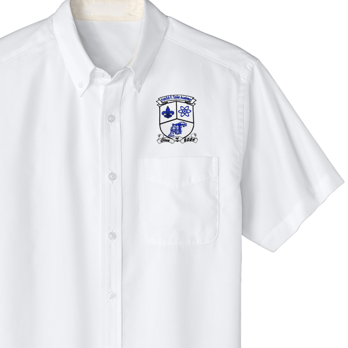 Patrick Taylor 12th Grade White Oxford for Men - Logo Express Uniforms - School Uniforms