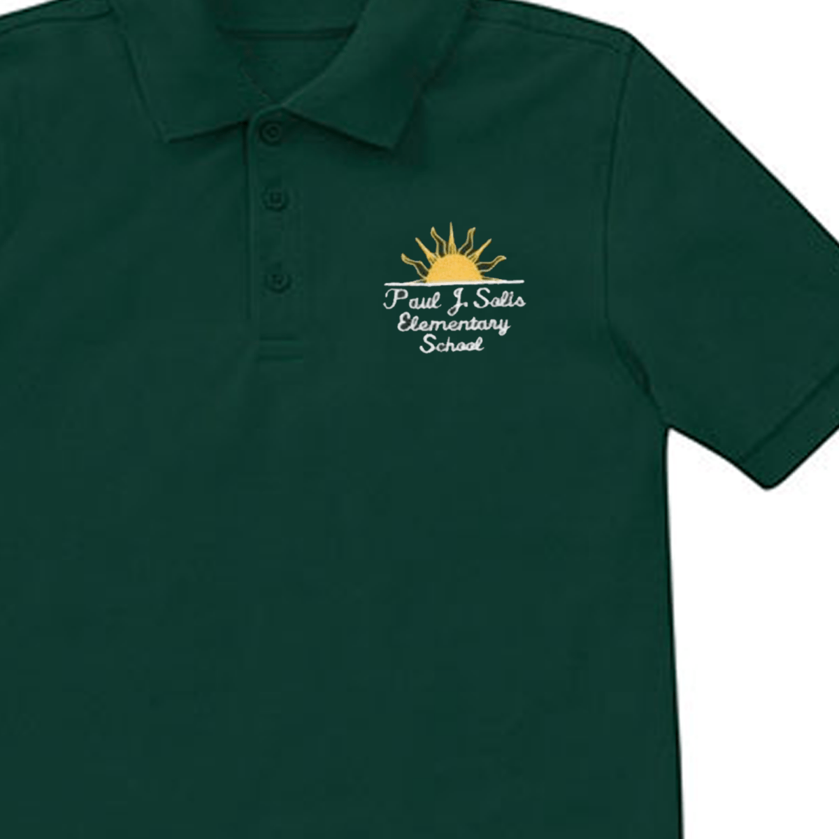 Paul J. Solis 1st - 5th Forest Green Polo - Logo Express Uniforms - School Uniforms