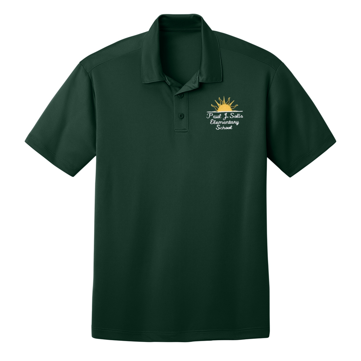 Paul J. Solis 1st - 5th Forest Green Polo - Logo Express Uniforms - School Uniforms