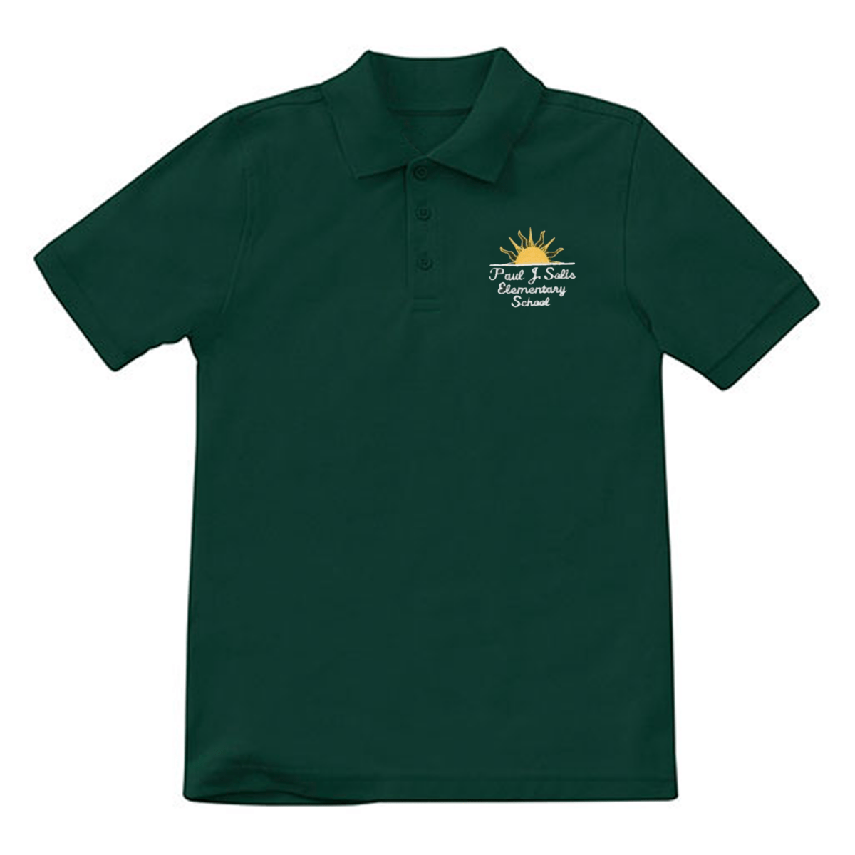 Paul J. Solis 1st - 5th Forest Green Polo - Logo Express Uniforms - School Uniforms