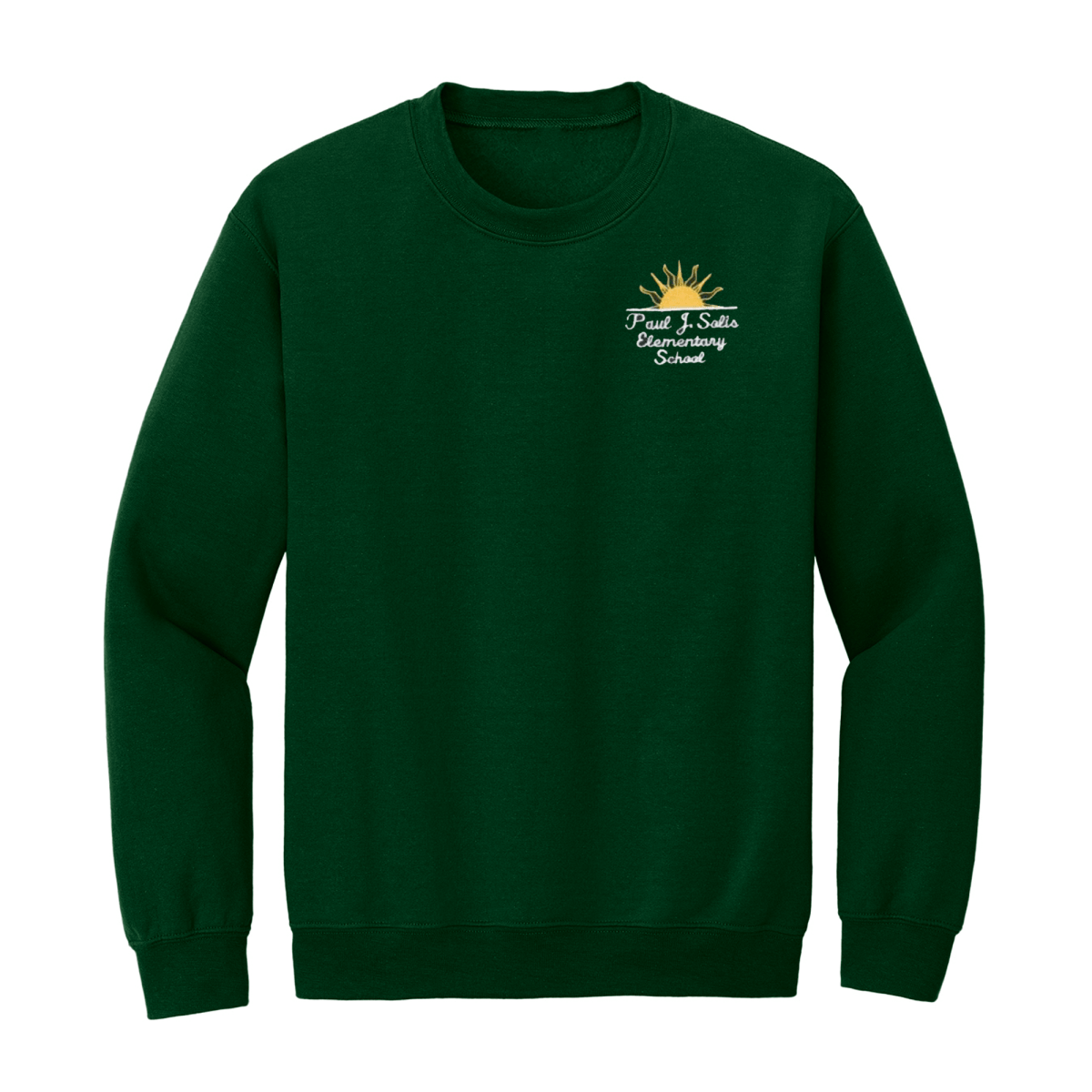 Paul J. Solis Green Sweatshirt - Logo Express Uniforms - School Uniforms