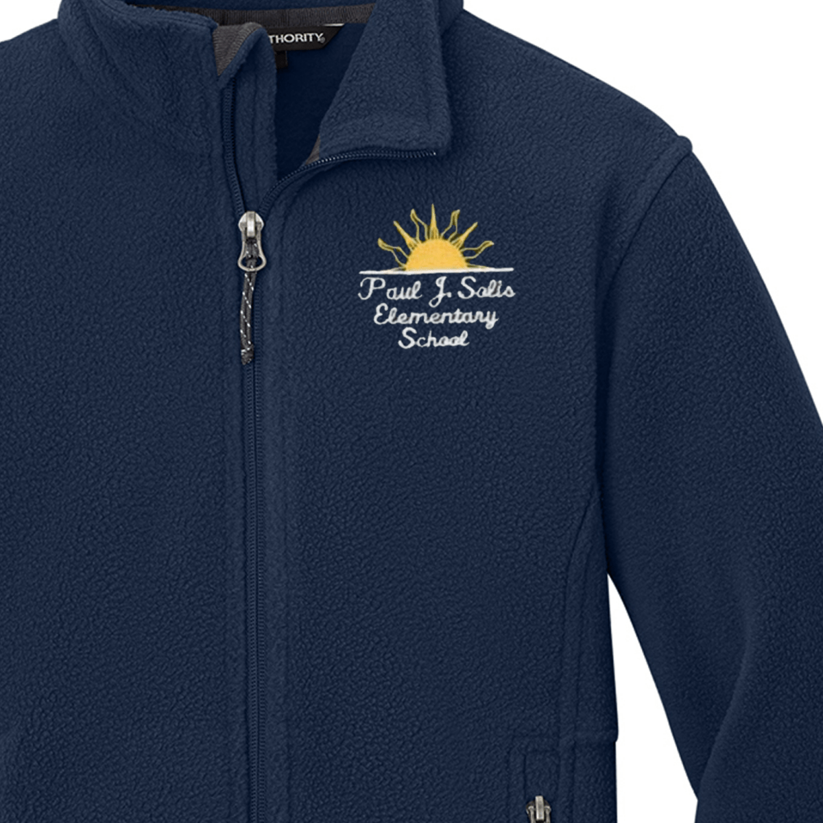 Paul J. Solis Navy Fleece Jacket - Logo Express Uniforms - School Uniforms