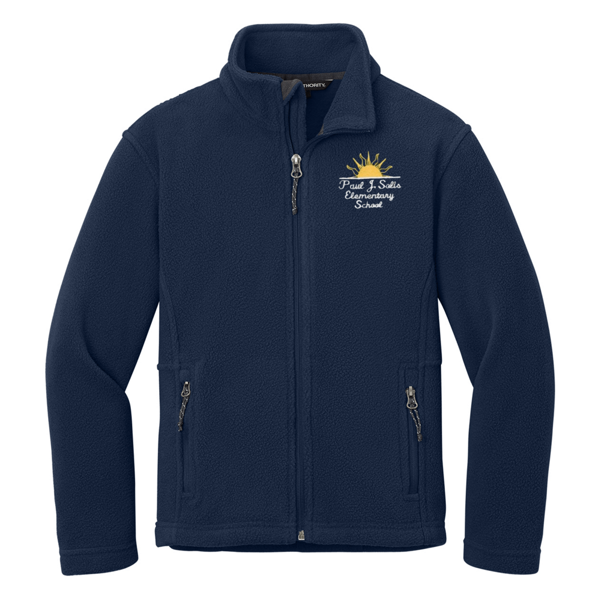 Paul J. Solis Navy Fleece Jacket - Logo Express Uniforms - School Uniforms
