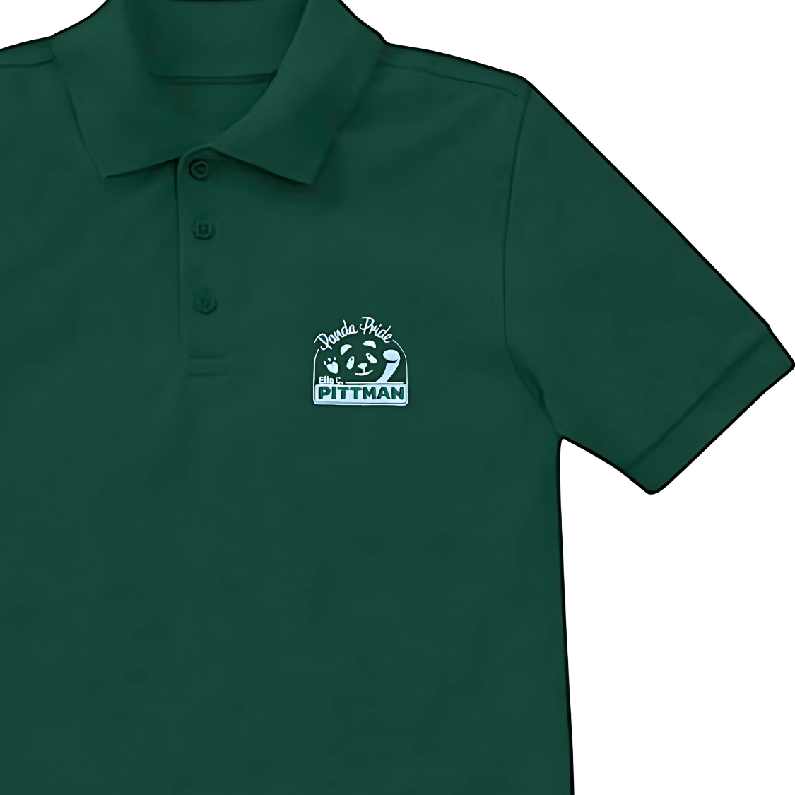 Pittman 1st - 5th Forest Green Polo - Logo Express Uniforms - School Uniforms