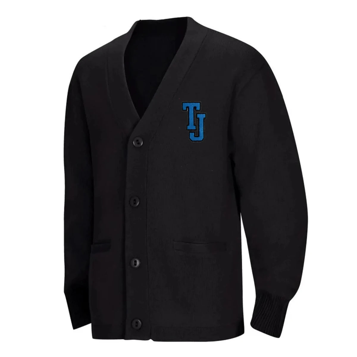Thomas Jefferson Black Cardigan for Unisex - Logo Express Uniforms - School Uniforms