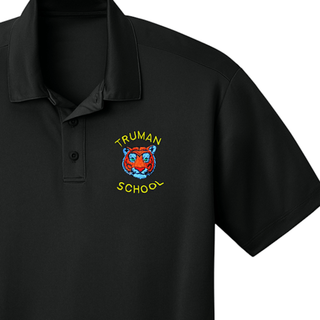 Truman 6th Grade Black Polo - Logo Express Uniforms - School Uniforms