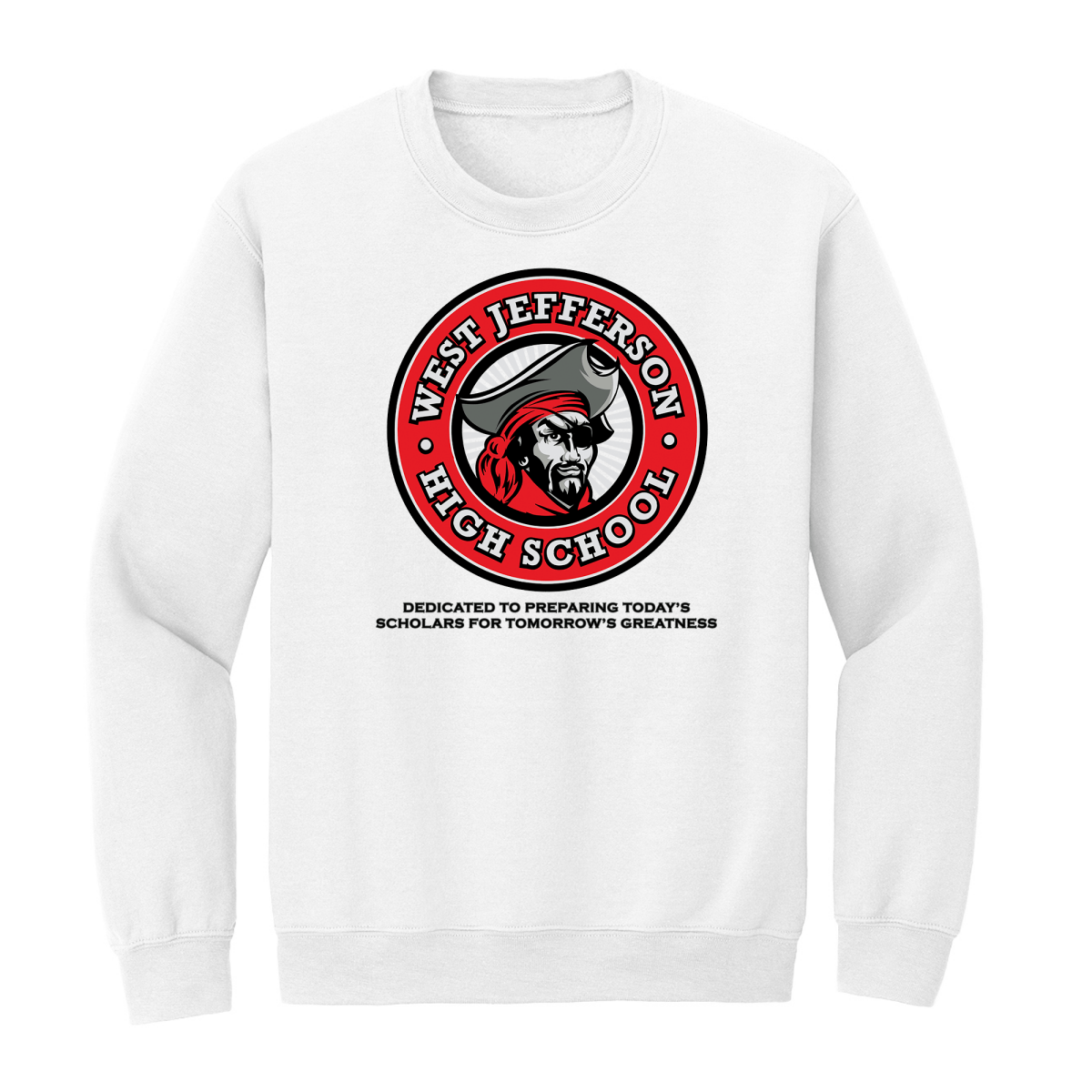 West Jefferson High School Sweatshirt – Grey, Red, White - Logo Express Uniforms - School Uniforms