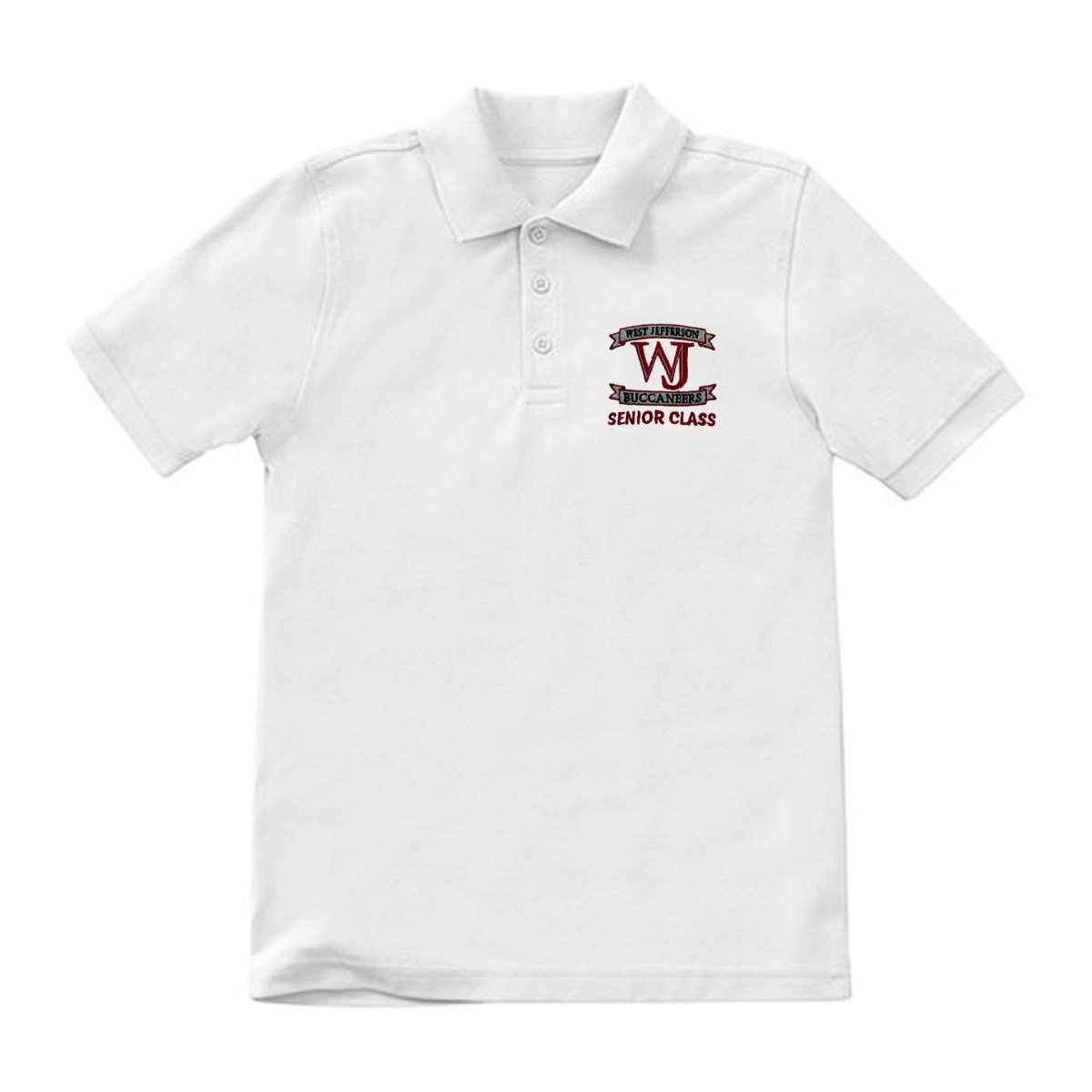 West Jefferson H.S. 12th Grade Only White Polo - Logo Express Uniforms - School Uniforms