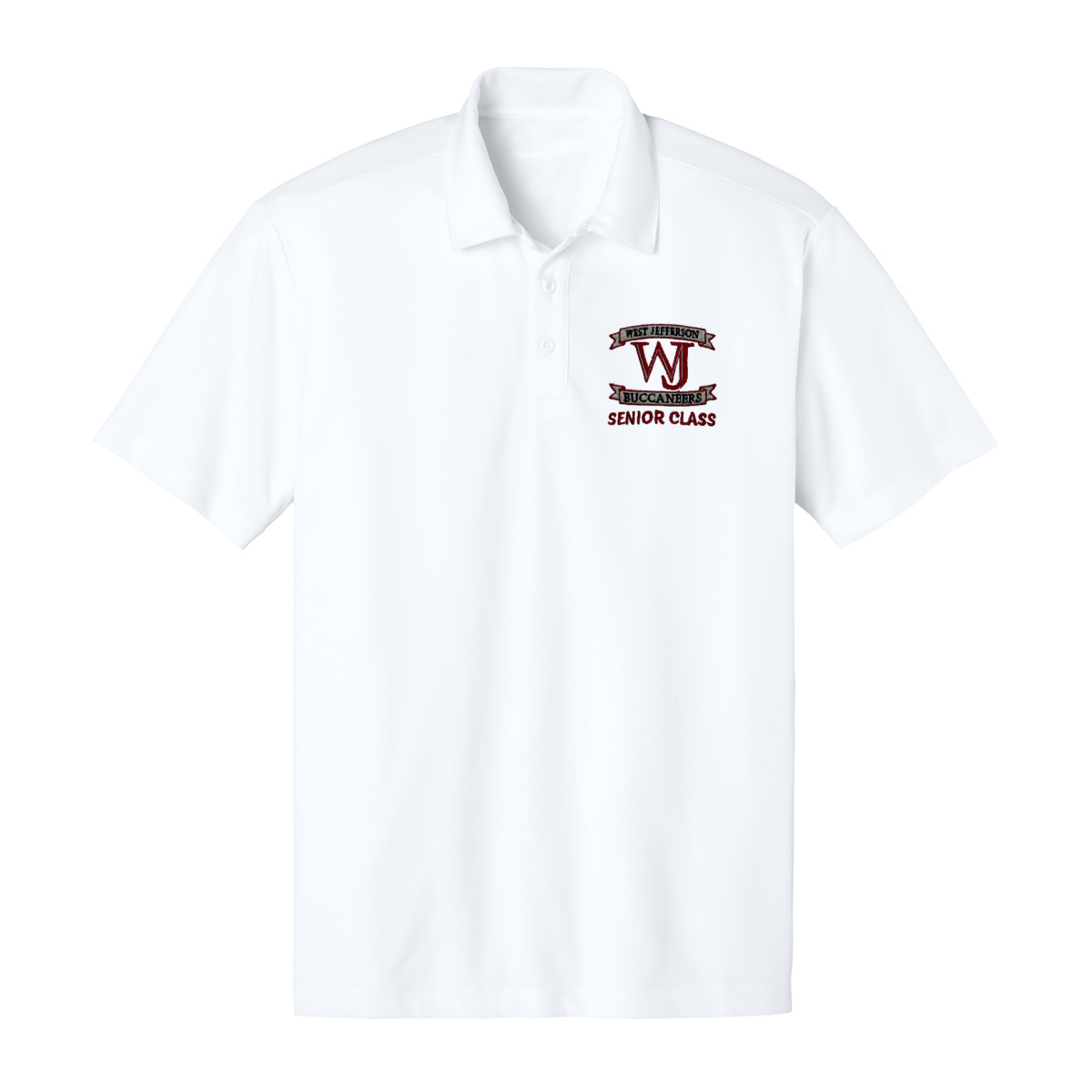 West Jefferson H.S. 12th Grade Only White Polo - Logo Express Uniforms - School Uniforms