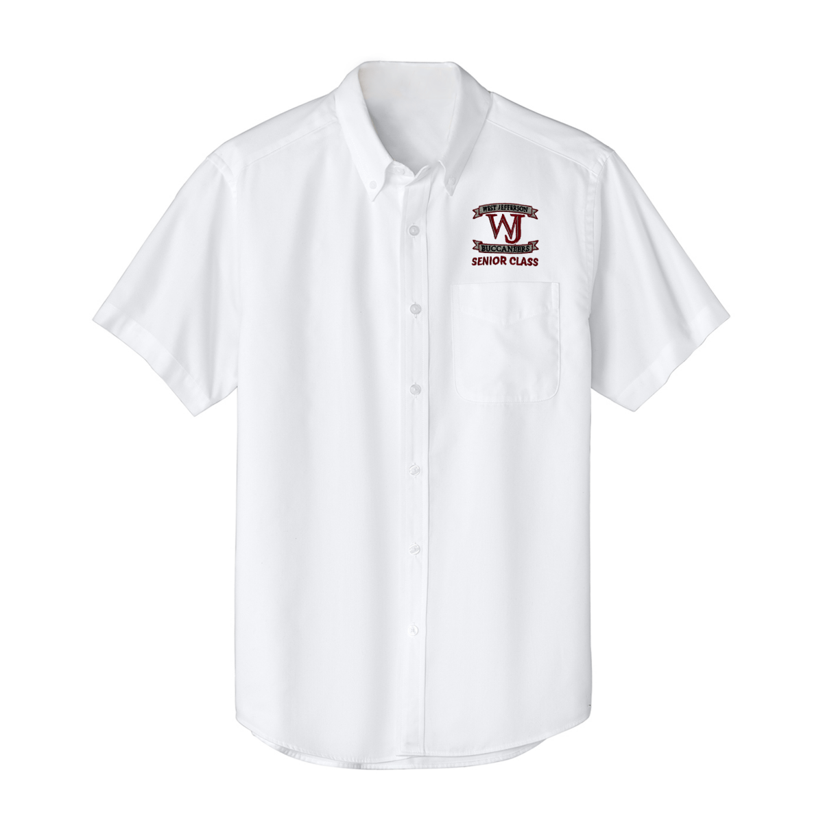 West Jefferson H.S. 12th Grade White Oxford for Mens - Logo Express Uniforms - School Uniforms