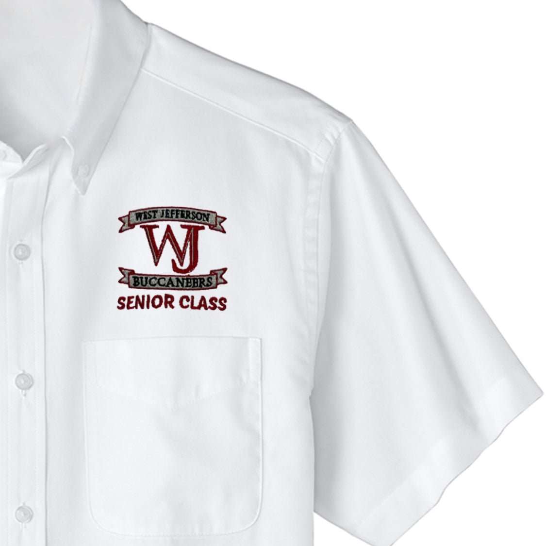 West Jefferson H.S. 12th Grade White Oxford for Mens - Logo Express Uniforms - School Uniforms