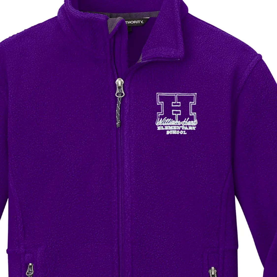 William Hart PreK-Kindergarten Purple Fleece Jacket - Logo Express Uniforms - School Uniforms