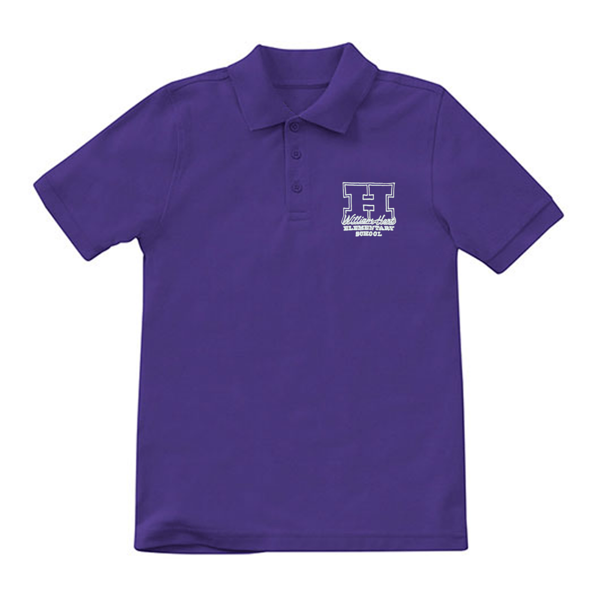 William Hart PreK - Kindergarten Purple Polo - Logo Express Uniforms - School Uniforms