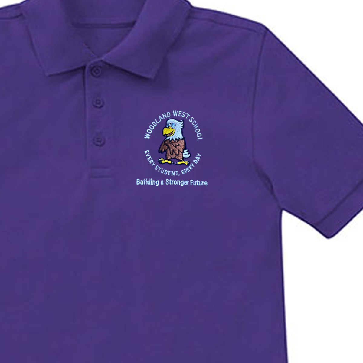 Woodland West PreK - Kindergarten Purple Polo - Logo Express Uniforms - School Uniforms