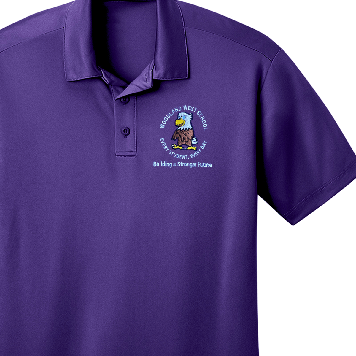 Woodland West PreK - Kindergarten Purple Polo - Logo Express Uniforms - School Uniforms