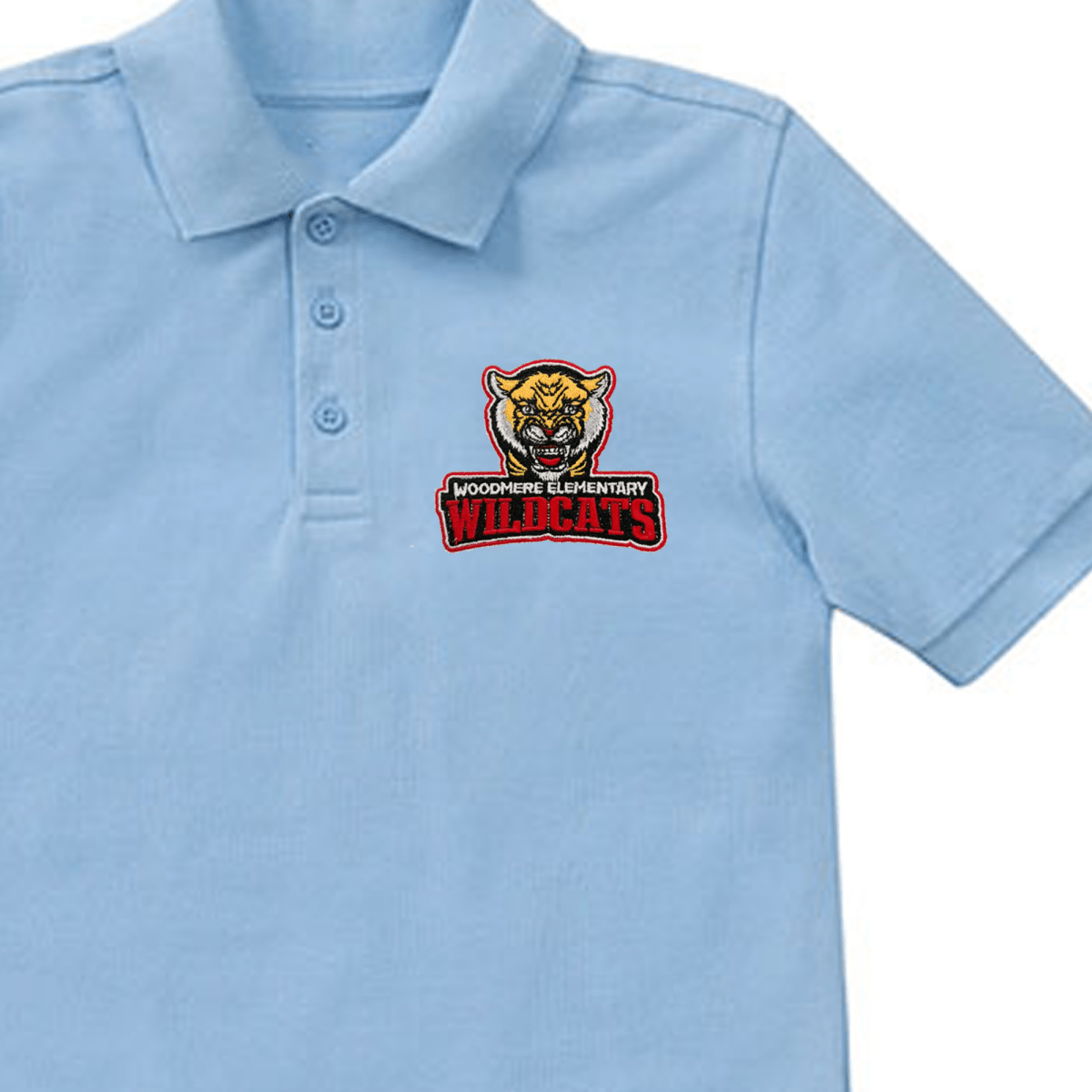 Woodmere 1st - 5th Light Blue Polo - Logo Express Uniforms - School Uniforms