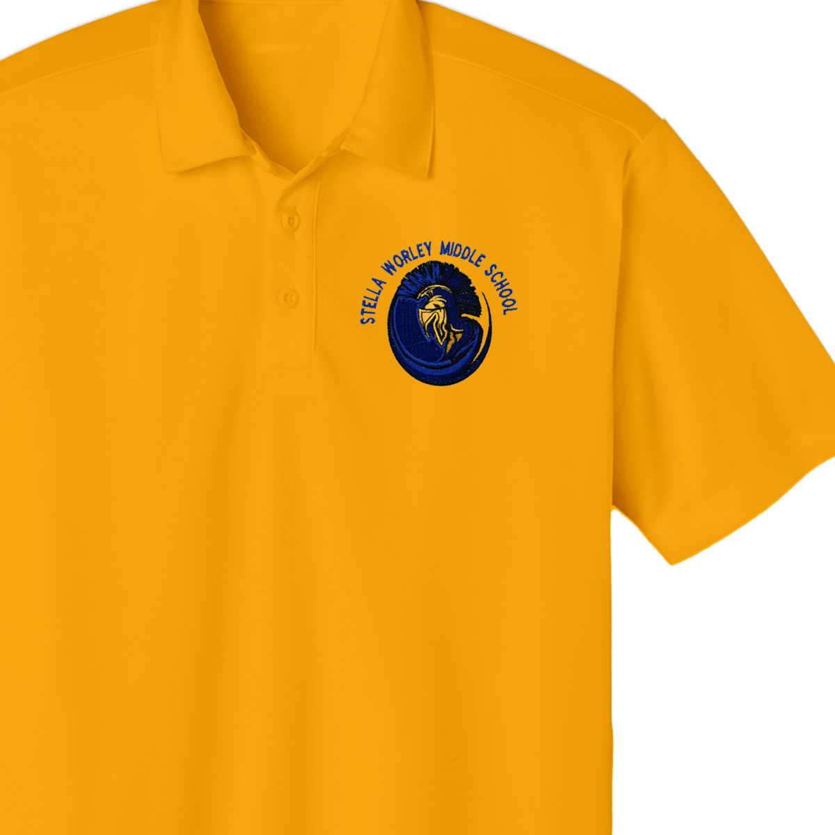 Worley 6th Grade Gold Polo - Logo Express Uniforms - School Uniforms