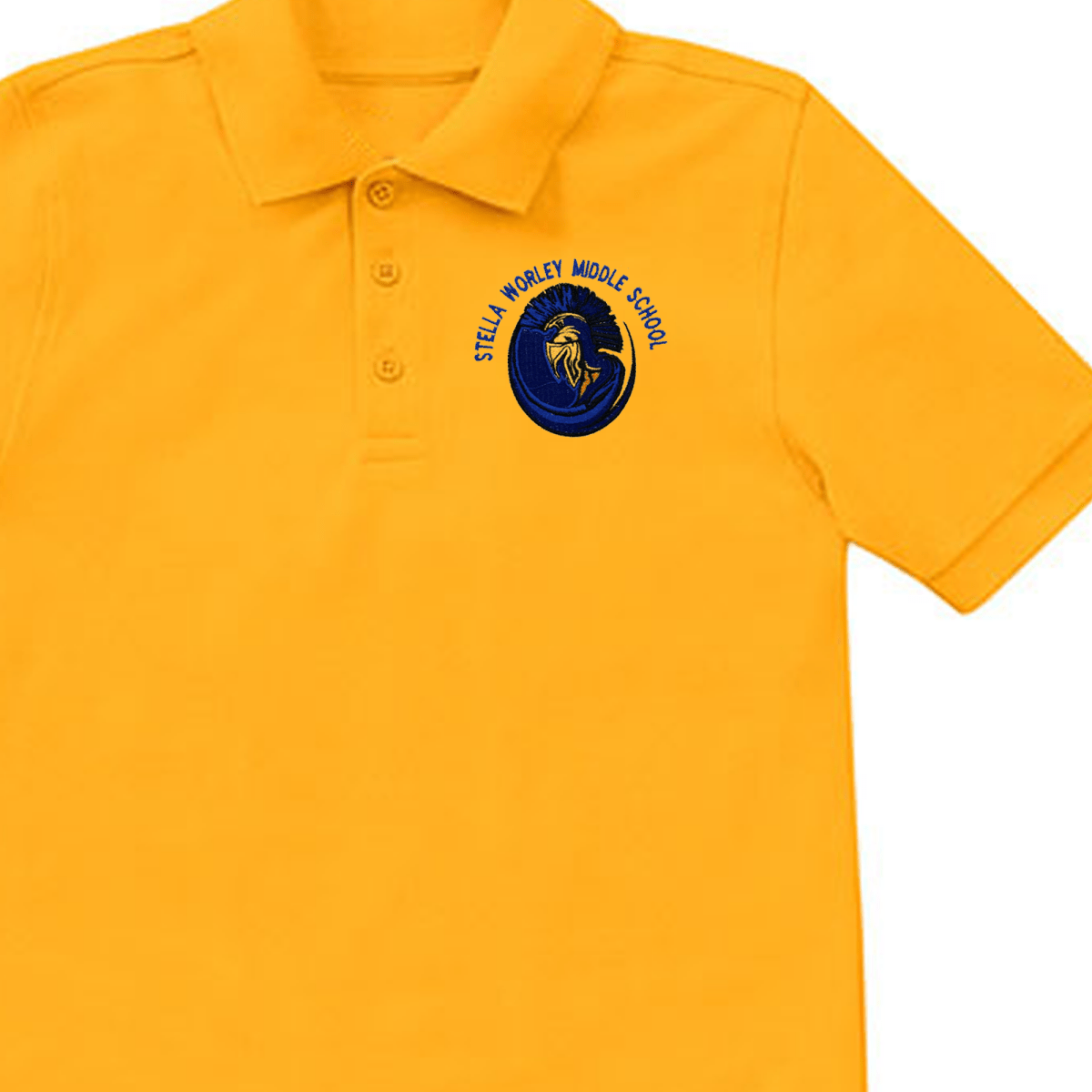Worley 6th Grade Gold Polo - Logo Express Uniforms - School Uniforms