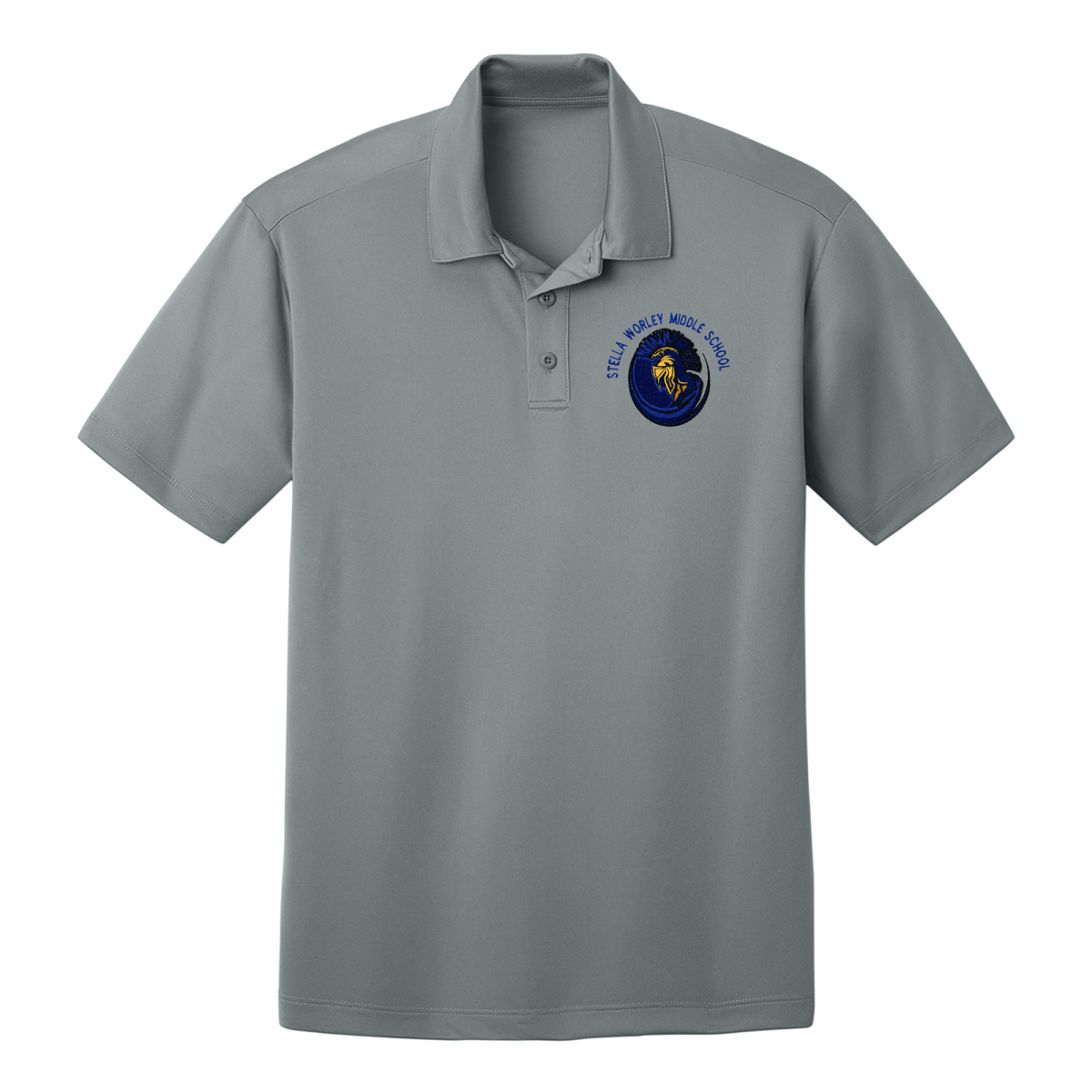 Worley 8th Grade Sports Grey Polo - Logo Express Uniforms - School Uniforms