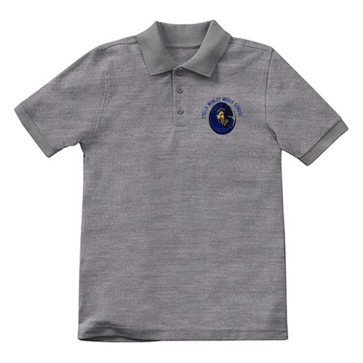 Worley 8th Grade Sports Grey Polo - Logo Express Uniforms - School Uniforms