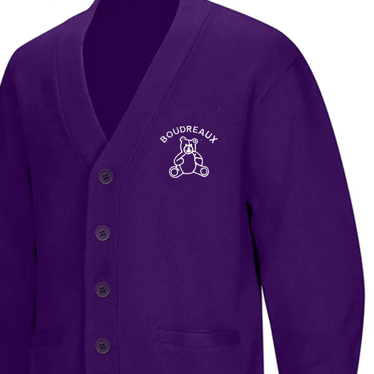Boudreaux PreK/Kindergarten Purple Cardigan