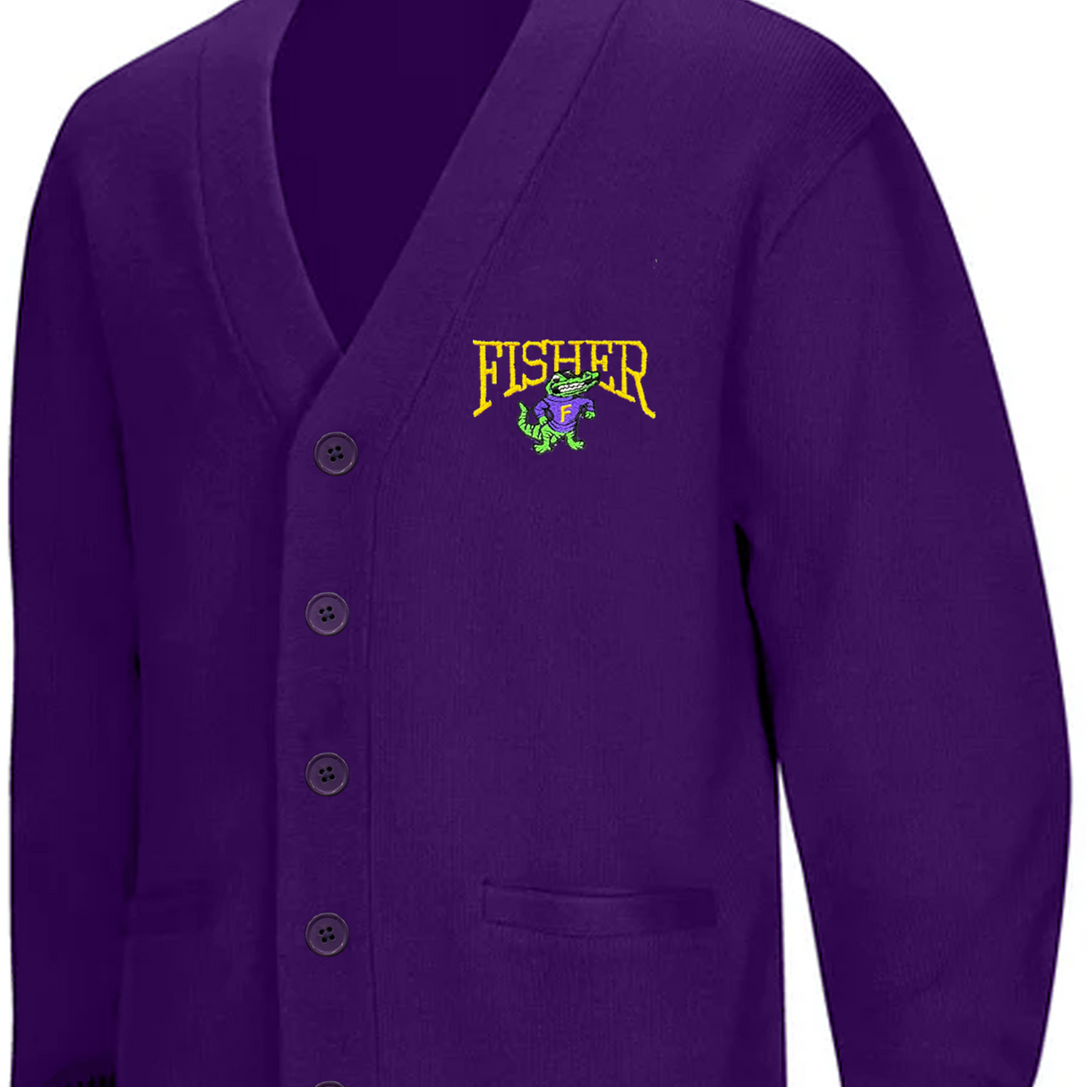 Fisher Middle/High School Purple Cardigan