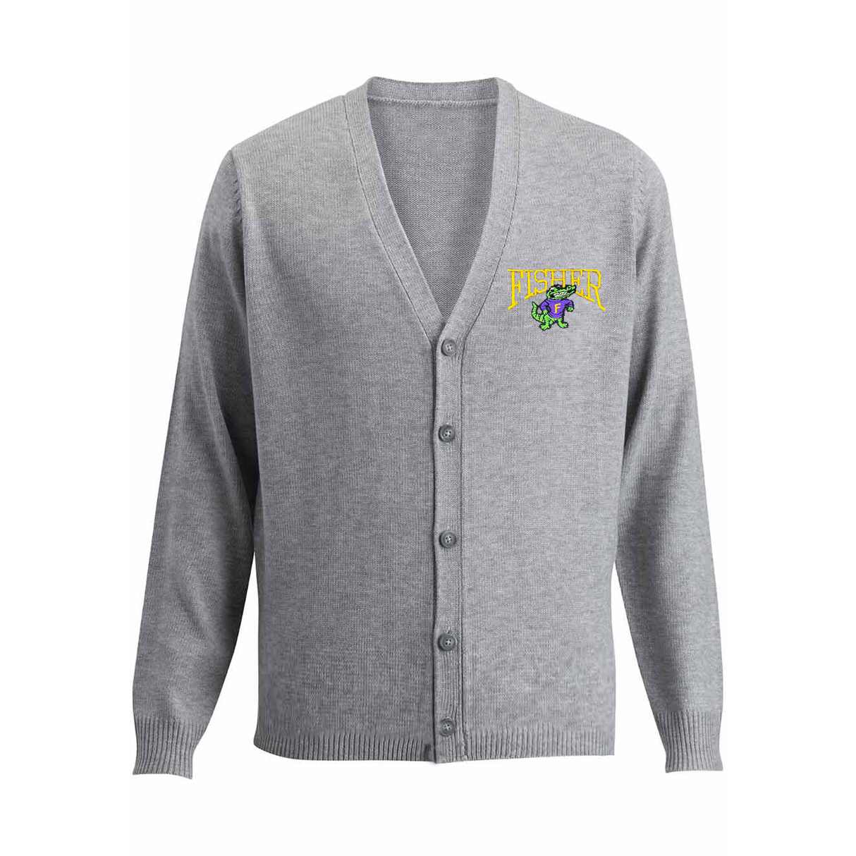 Fisher Middle/High School Sport Grey Cardigan