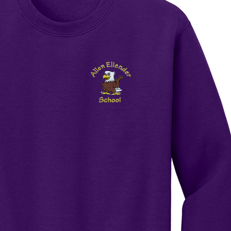 Allen Ellender Purple Sweatshirt - Logo Express Uniforms - School Uniforms
