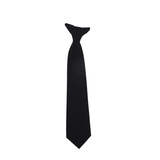 Black Clip - On Solid Tie - Logo Express Uniforms - School Uniforms