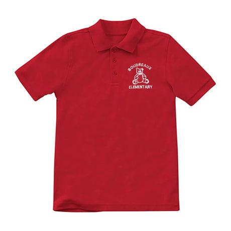 Boudreaux 1st-5th Grade Red Polo - Logo Express Uniforms - School Uniforms