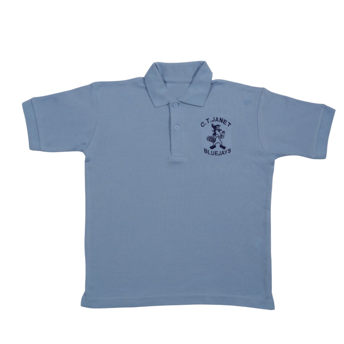 C.T. Janet 6th - 7th Light Blue Polo Youth Jersey - Logo Express Uniforms