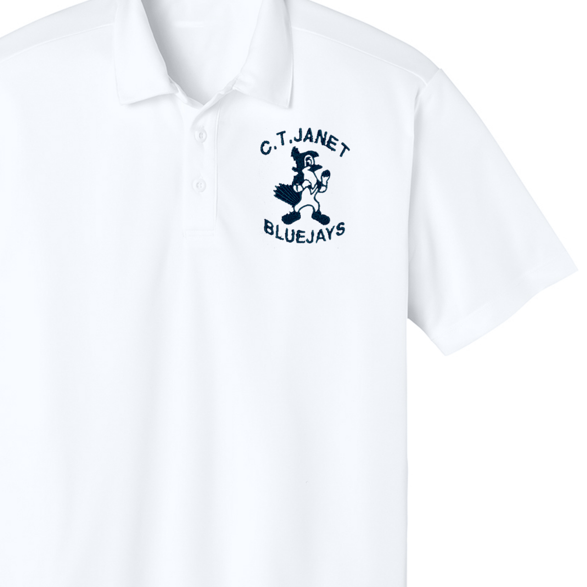 C.T. Janet 8th White Polo - Logo Express Uniforms - School Uniforms